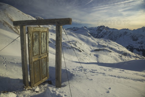 Porta Alpinae at the Zeigersattel, part of the art action Oeffne die Tuer fuer eine andere Welt,