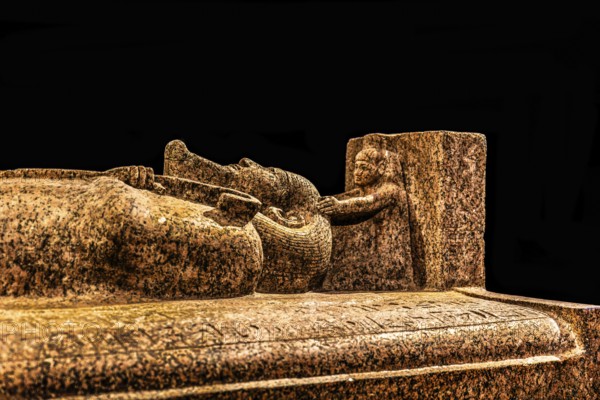 Lid of the sarcophagus of Merenptah, reused for Psusennes I from the exhibition: Ramses the Great