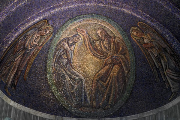 Ceiling mosaic over the main altar in the Cathedral of San Giusto, Trieste, Friuli Venezia Giulia