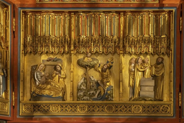 Detail of the cross altar in Doberan Minster in Bad Doberan, Mecklenburg-Western Pomerania,