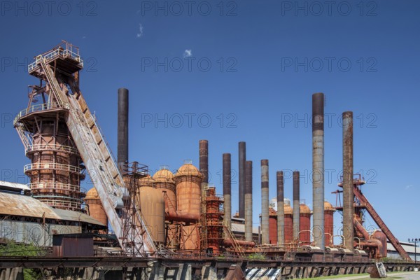 Birmingham, Alabama - The Sloss Furnaces National Historic Landmark. The furnaces made pig iron