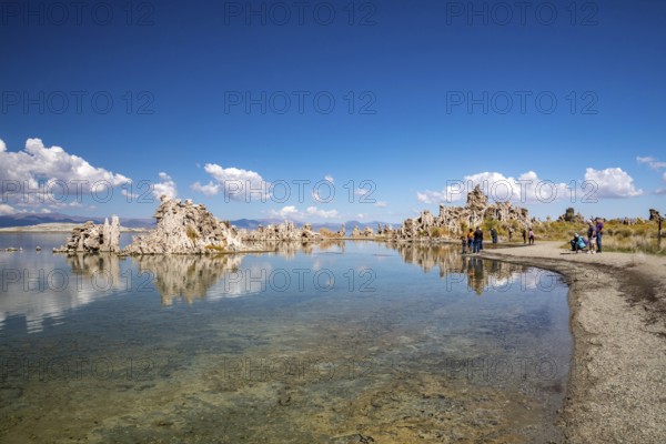 Lee Vining, California - Tufa towers in Mono Lake. The lake has no outlet, which makes it highly