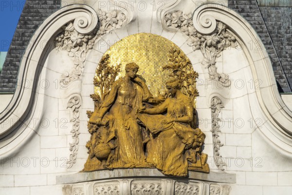 Depiction of Austria by Paul Gasq and France by François Sicard at the Art Nouveau Palais of the
