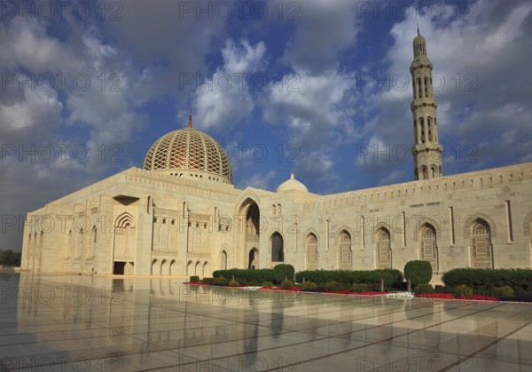 The Great Sultan Qabus Mosque in Muscat is the main mosque in Oman. It is considered one of the