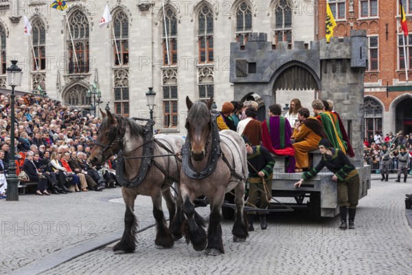 BrUGES, BELGIUM, MAY 17: Annual Procession of the Holy Blood on Ascension Day. Locals perform