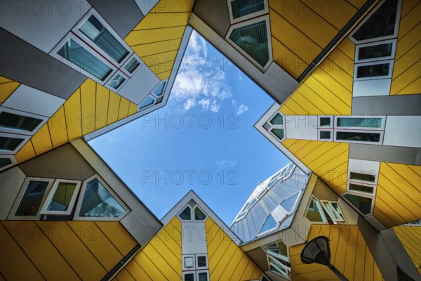 ROTTERDAM, NETHERLANDS, MAY 11, 2017: Cube houses, innovative cube-shaped houses designed by