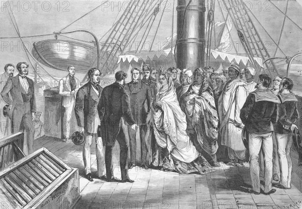 Zombe-Fatoum (1836-1878), Queen of Moheli in the Comoros, on her visit to Marseille, 1869, France,