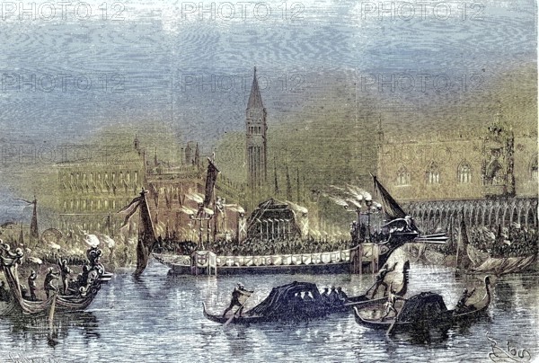 Funeral of Daniele Manin (13 May 1804) (22 September 1857), Manin died in France. After the