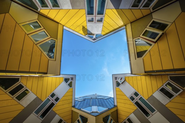 ROTTERDAM, NETHERLANDS, MAY 11, 2017: Cube houses innovative cube-shaped houses by architect Piet