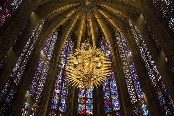 Radiant Madonna in the choir hall, Aachen Cathedral, UNESCO World Heritage Site, Aachen, North