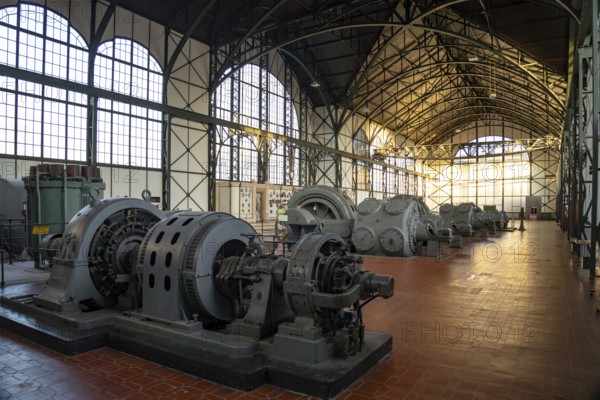 Machine hall of the disused coal mine and museum Zeche Zollern in Dortmund, part of the Route of