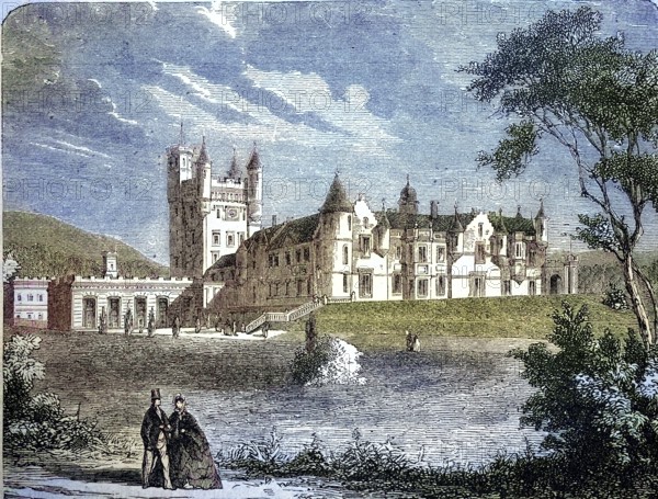Balmoral Castle, summer residence of Queen Victoria of Great Britain, 1878 / Balmoral Castle,
