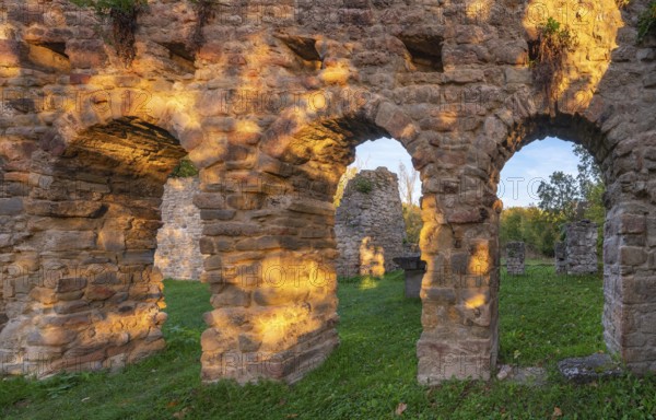 Ruins of St Cyriac's Church near Camburg, St Cyriac's Ruins, oldest church ruins in Thuringia,