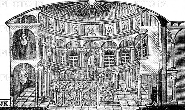 View of the Holy Sepulchre of Jesus Christ, Church of the Holy Sepulchre, basilica of the 4th