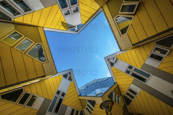 ROTTERDAM, NETHERLANDS, MAY 11, 2017: Cube houses, innovative cube-shaped houses designed by