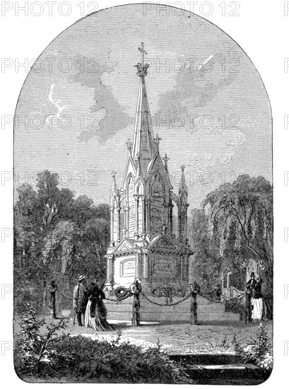 Monument in the arboretum to the Hanoverians killed in the Battle of Langensalza on 27 June 1866