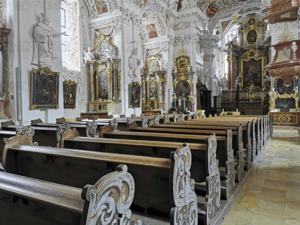 Interior of the collegiate church of Speinshart Monastery, abbey of the Premonstratensian Order,