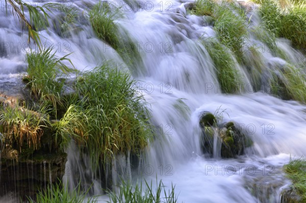 Skradinski buk waterfalls, detail view, Krka National Park, Šibenik-Knin County, Dalmatia, Croatia,
