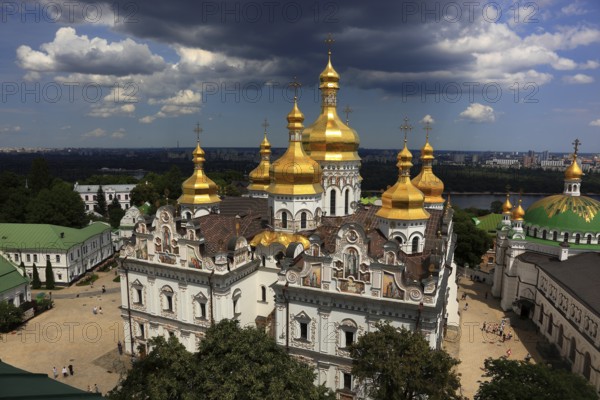 View of the Uspensky Cathedral and the monastery complex of the Kiev Cave Monastery, Holy Mary of