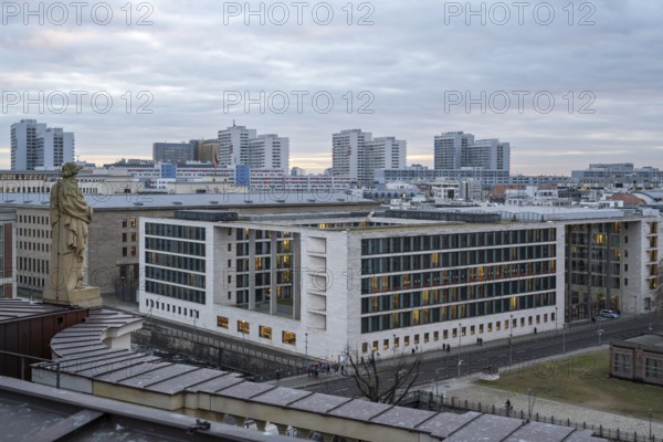 City view, Federal Foreign Office, view from the roof terrace of the Humboldt Forum, Mitte, Berlin,