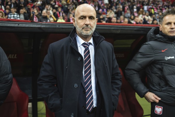 WARSAW, POLAND - NOVEMBER 17, 2023: Qualifications for UEFA Euro 2024. Match Poland - Czech