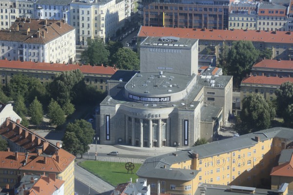 Volksbühne, Rosa-Luxemburg-Platz, seen from the television theatre at Alexanderplatz, Berlin,
