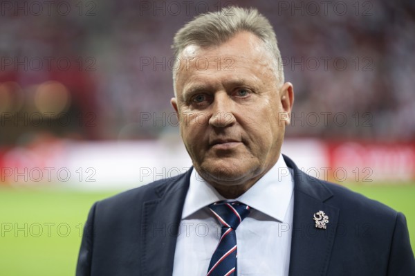 WARSAW, POLAND - JUNE 16, 2023: Friendly football match Poland vs Germany 1:0. President of the