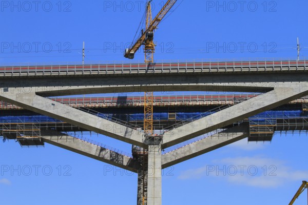485 metre long Filstal bridge under construction between Mühlhausen im Täle and Wiesensteig,