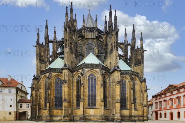 Prague castle, Gothic Metropolitan Cathedral of Saints Vitus, Wenceslas and Adalbert, Prague, Czech
