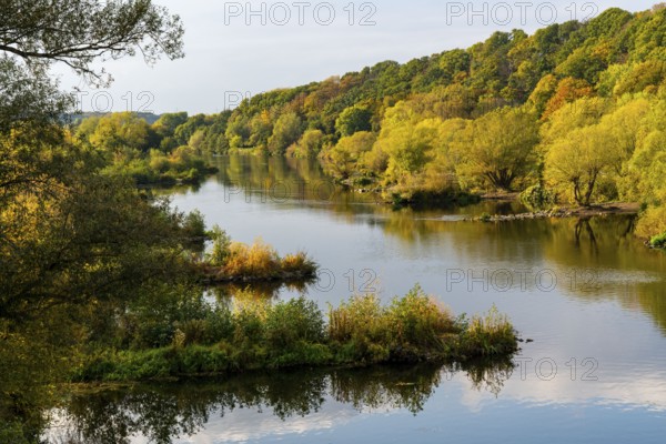 The Ruhr near Bochum-Stiepel, right and Hattingen-Blankenstein, North Rhine-Westphalia, Germany,