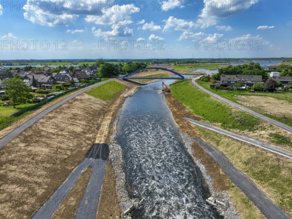 Dinslaken, Voerde, North Rhine-Westphalia, Germany, Renaturalisation of the Emscher. New Emscher