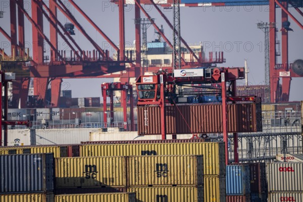 Container terminal in the seaport of Bremerhaven, Eurogate Container Terminal with almost 50