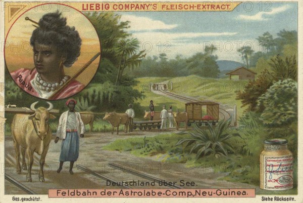 Picture series German overseas colonies, field railway of the Astrolabe Company in New Guinea,