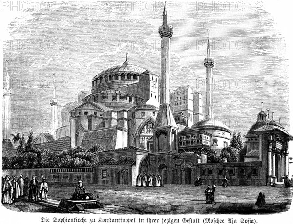 Church of St Sophia in Constantinople, Hagia Sophia in Istanbul, mosque, former Byzantine church,