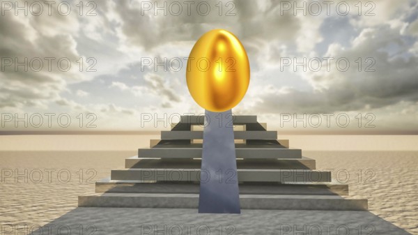 Symbolic image, golden egg, gold as an investment, soft currency, security, risk, stock market,