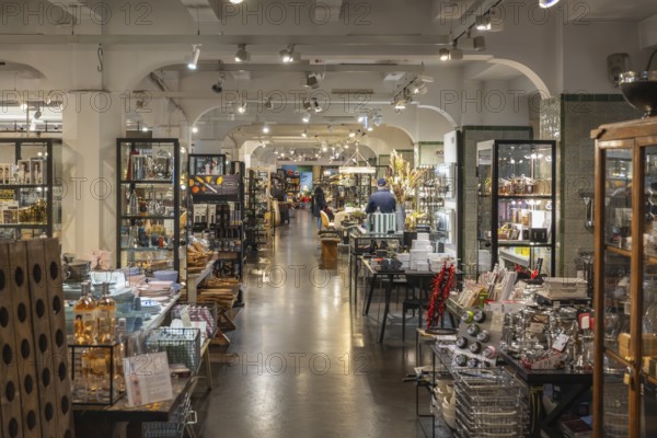 Department stores' with household goods, garden articles and decorative items on the upper floor of