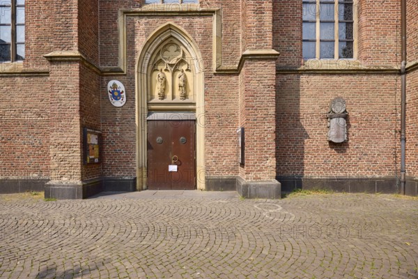 Entrance to St Lambert's Basilica in the old town of Düsseldorf, state capital, independent city,