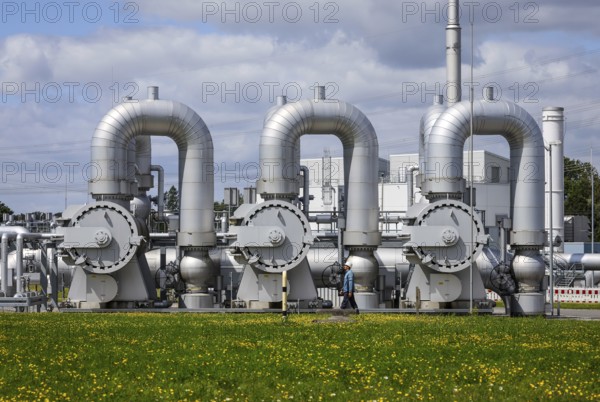 Werne, North Rhine-Westphalia, Germany, compressor station for natural gas and, in future, hydrogen