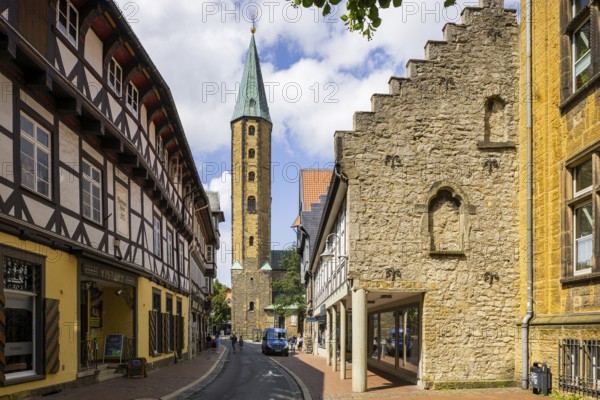 The Romanesque church (first mentioned in 1151) has valuable stained glass from the mid-13th