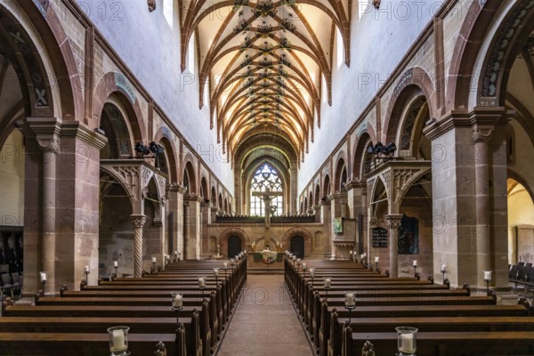 Interior of the monastery church, Maulbronn Monastery, Maulbronn, Baden-Württemberg, Germany,