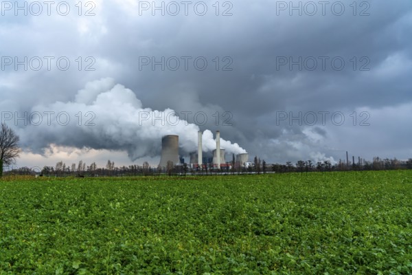 Lignite-fired power plant, RWE Power AG Niederaußem power plant, near Bergheim, North