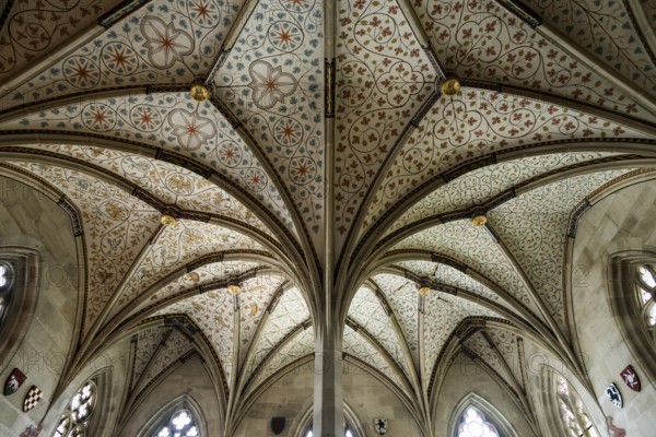 Interior view, summer refectory, Cistercian monastery Bebenhausen, Tübingen, Baden-Württemberg,