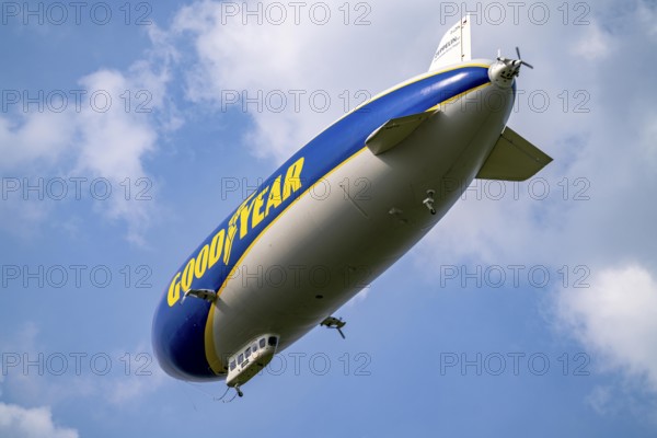 The Zeppelin NT, newly stationed at Essen/Mülheim Airport, undertakes sightseeing flights over the