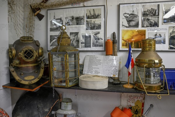 Exhibits in the Maritime Museum, Tammensiel, Pellworm Island, Schleswig-Holstein Wadden Sea