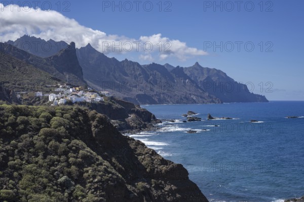 The village of Taganana, Tagana Valley, Barranco de la Iglesia, Anaga Mountains, Las Montanas de