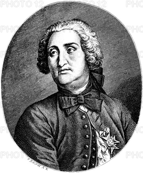 Louis Marchand (Lyon 1669, Paris 1732) portrait, exceptionally virtuoso organ and piano player,