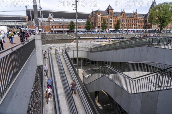 New bicycle car park at Amsterdam Central Station, Stationsplein, space for around 7000 bicycles,
