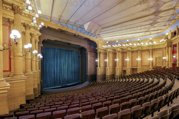 Auditorium, hall, interior view of the Richard Wagner Festival Theatre of the Bayreuth Festival on