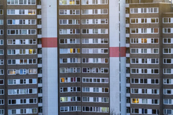 High-rise buildings in the Bensberg residential park, Bergisch-Gladbach, 18-storey housing estate
