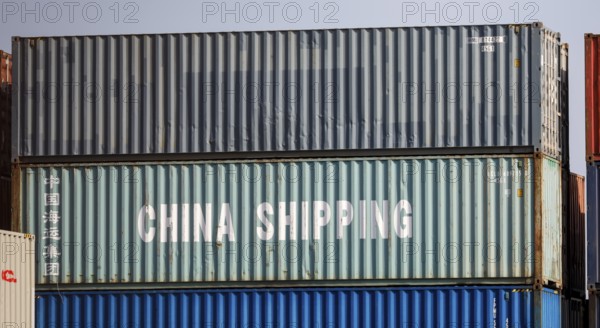 Duisburg, Ruhr Area, North Rhine-Westphalia, Germany - China Shipping, Port of Duisburg, containers